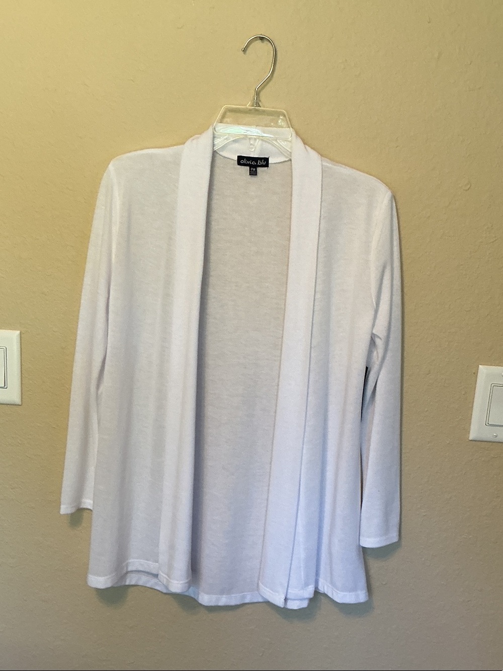 Olivia + Joy White Open-Front Lightweight Cardigan